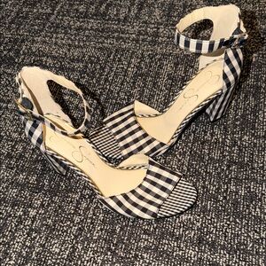 Jessica Simpson Black and White Checkered Women's Heels